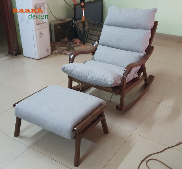 Ghế thư giãn gỗ óc chó tự nhiên