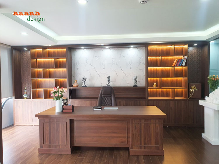 nội thất phòng lãnh đạo gỗ công nghiệp