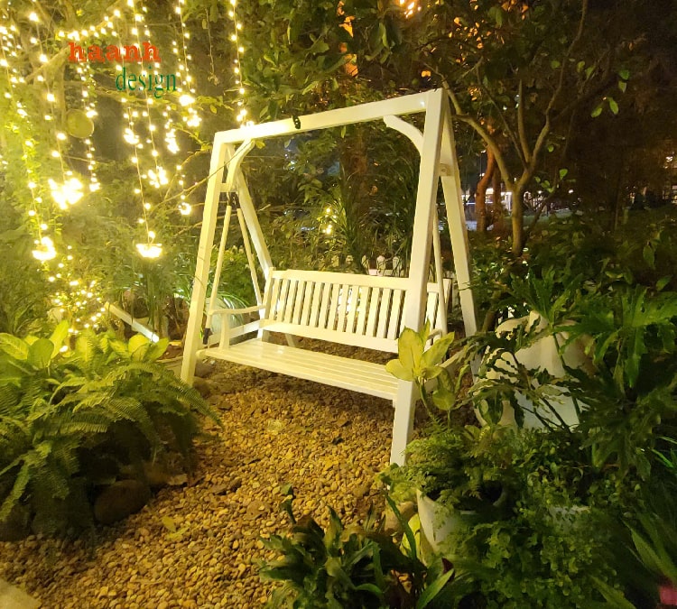 Xích đu gỗ teak sân vườn