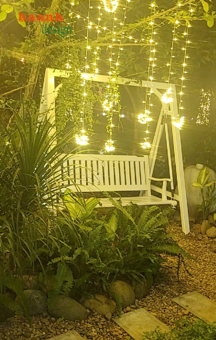 Xích đu gỗ teak sân vườn